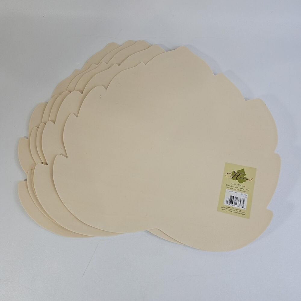 Autumn Fest Vinyl Placemat Leaf Shape Lot Of 6‎ Autumn Fest Sparkles Glitter - Picture 3 of 5